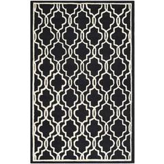 CAMBRIDGE, BLACK / IVORY, 4' X 6', Area Rug, CAM131E-4