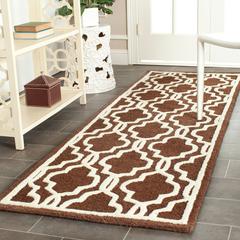 CAMBRIDGE, DARK BROWN / IVORY, 2'-6" X 12', Area Rug, CAM131H-212