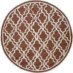 CAMBRIDGE, DARK BROWN / IVORY, 6' X 6' Round, Area Rug, CAM131H-6R
