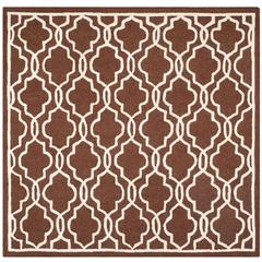 CAMBRIDGE, DARK BROWN / IVORY, 6' X 6' Square, Area Rug, CAM131H-6SQ