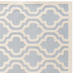 CAMBRIDGE, LIGHT BLUE / IVORY, 6' X 6' Square, Area Rug, CAM132A-6SQ