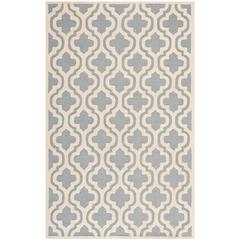 CAMBRIDGE, SILVER / IVORY, 5' X 8', Area Rug, CAM132D-5