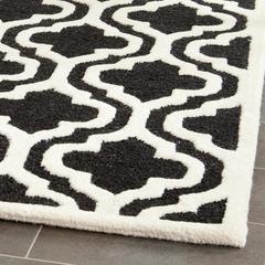 CAMBRIDGE, BLACK / IVORY, 6' X 9', Area Rug, CAM132E-6