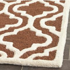 CAMBRIDGE, DARK BROWN / IVORY, 2'-6" X 12', Area Rug, CAM132H-212