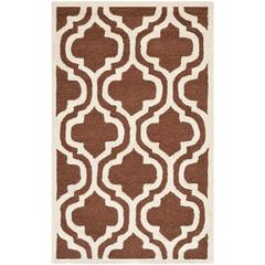 CAMBRIDGE, DARK BROWN / IVORY, 2' X 3', Area Rug, CAM132H-2