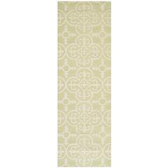 CAMBRIDGE, LIGHT GREEN / IVORY, 2'-6" X 12', Area Rug, CAM133B-212