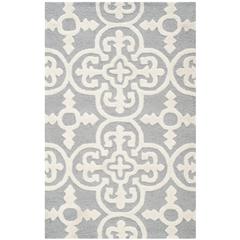 CAMBRIDGE, SILVER / IVORY, 2'-6" X 4', Area Rug, CAM133D-24
