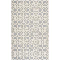 CAMBRIDGE, SILVER / IVORY, 5' X 8', Area Rug, CAM133D-5