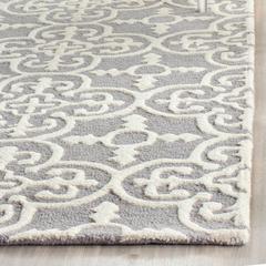 CAMBRIDGE, SILVER / IVORY, 6' X 9', Area Rug, CAM133D-6