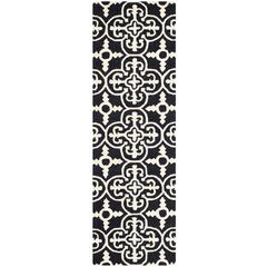 CAMBRIDGE, BLACK / IVORY, 2'-6" X 8', Area Rug, CAM133E-28