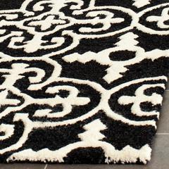 CAMBRIDGE, BLACK / IVORY, 2'-6" X 10', Area Rug, CAM133E-210