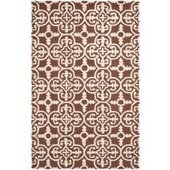 CAMBRIDGE, DARK BROWN / IVORY, 5' X 8', Area Rug, CAM133H-5