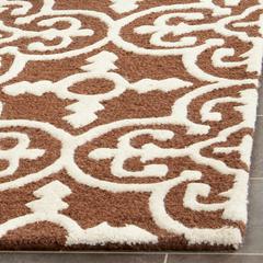 CAMBRIDGE, DARK BROWN / IVORY, 6' X 9', Area Rug, CAM133H-6