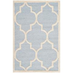 CAMBRIDGE, LIGHT BLUE / IVORY, 2'-6" X 4', Area Rug, CAM134A-24