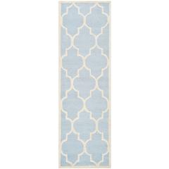 CAMBRIDGE, LIGHT BLUE / IVORY, 2'-6" X 8', Area Rug, CAM134A-28