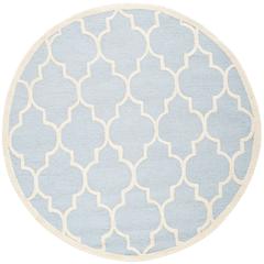 CAMBRIDGE, LIGHT BLUE / IVORY, 6' X 6' Round, Area Rug, CAM134A-6R