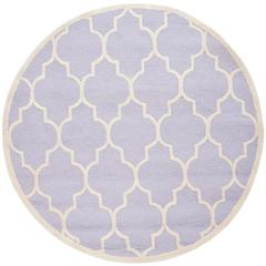 CAMBRIDGE, LAVANDER / IVORY, 6' X 6' Round, Area Rug, CAM134C-6R