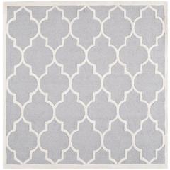 CAMBRIDGE, SILVER / IVORY, 10' X 10' Square, Area Rug, CAM134D-10SQ