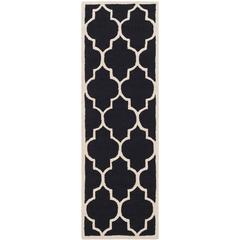 CAMBRIDGE, BLACK / IVORY, 2'-6" X 8', Area Rug, CAM134E-28