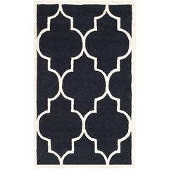 CAMBRIDGE, BLACK / IVORY, 2' X 3', Area Rug, CAM134E-2