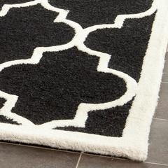CAMBRIDGE, BLACK / IVORY, 6' X 9', Area Rug, CAM134E-6
