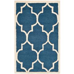 CAMBRIDGE, NAVY / IVORY, 2'-6" X 4', Area Rug, CAM134G-24