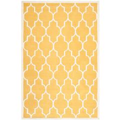 CAMBRIDGE, GOLD / IVORY, 6' X 9', Area Rug, CAM134Q-6