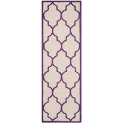 CAMBRIDGE, IVORY / PURPLE, 2'-6" X 8', Area Rug, CAM134V-28