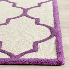 CAMBRIDGE, IVORY / PURPLE, 2'-6" X 6', Area Rug