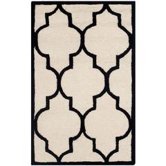 CAMBRIDGE, IVORY / BLACK, 2' X 3', Area Rug, CAM134W-2