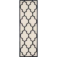 CAMBRIDGE, IVORY / BLACK, 2'-6" X 8', Area Rug, CAM134W-28