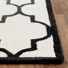 CAMBRIDGE, IVORY / BLACK, 2'-6" X 6', Area Rug, CAM134W-26