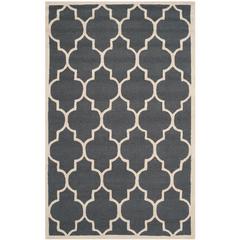 CAMBRIDGE, DARK GREY / IVORY, 5' X 8', Area Rug, CAM134X-5