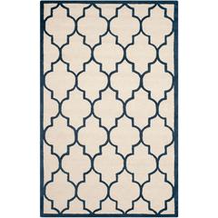 CAMBRIDGE, IVORY / NAVY, 5' X 8', Area Rug, CAM134Z-5