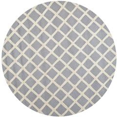 CAMBRIDGE, SILVER / IVORY, 4' X 4' Round, Area Rug, CAM135D-4R