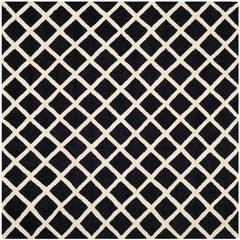 CAMBRIDGE, BLACK / IVORY, 6' X 6' Square, Area Rug, CAM135E-6SQ