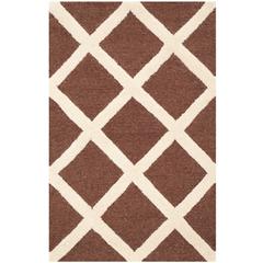 CAMBRIDGE, DARK BROWN / IVORY, 2' X 3', Area Rug, CAM135H-2