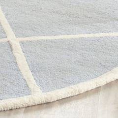 CAMBRIDGE, LIGHT BLUE / IVORY, 4' X 4' Round, Area Rug, CAM136A-4R