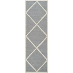 CAMBRIDGE, SILVER / IVORY, 2'-6" X 8', Area Rug, CAM136D-28