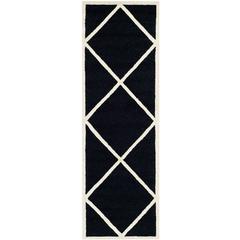 CAMBRIDGE, BLACK / IVORY, 2'-6" X 8', Area Rug, CAM136E-28