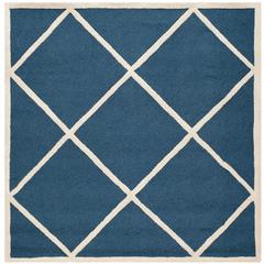 CAMBRIDGE, NAVY / IVORY, 6' X 6' Square, Area Rug, CAM136G-6SQ
