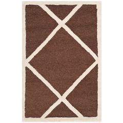 CAMBRIDGE, DARK BROWN / IVORY, 2' X 3', Area Rug, CAM136H-2