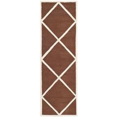 CAMBRIDGE, DARK BROWN / IVORY, 2'-6" X 8', Area Rug, CAM136H-28