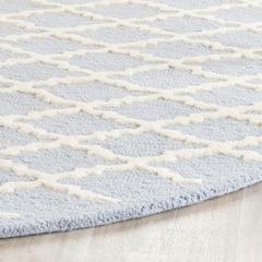 CAMBRIDGE, LIGHT BLUE / IVORY, 4' X 4' Round, Area Rug, CAM137A-4R