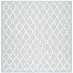 CAMBRIDGE, LIGHT BLUE / IVORY, 4' X 4' Square, Area Rug, CAM137A-4SQ