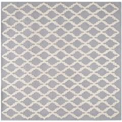 CAMBRIDGE, SILVER / IVORY, 6' X 6' Square, Area Rug, CAM137D-6SQ
