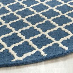 CAMBRIDGE, NAVY / IVORY, 4' X 4' Round, Area Rug, CAM137G-4R
