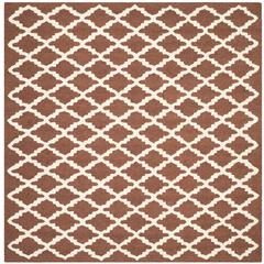 CAMBRIDGE, DARK BROWN / IVORY, 6' X 6' Square, Area Rug, CAM137H-6SQ