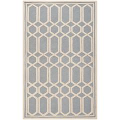 CAMBRIDGE, SILVER / IVORY, 5' X 8', Area Rug, CAM138D-5