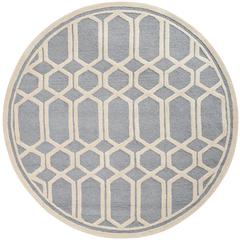 CAMBRIDGE, SILVER / IVORY, 6' X 6' Round, Area Rug, CAM138D-6R